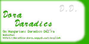 dora daradics business card